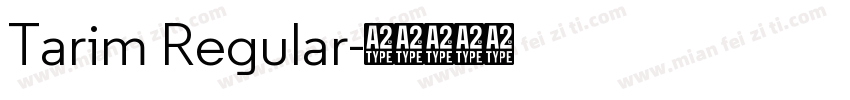 Tarim Regular字体转换